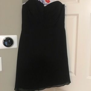 Black sweetheart strapless gown